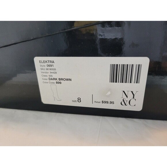 NEW YORK AND COMPANY Women's Snakeskin Zipper Side ELEKTRA Tall Boots Size 8 - Picture 2 of 12